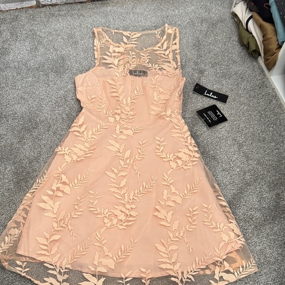 Lulus Dresses & Skirts - Lulu's Blush Lace Mini Dress